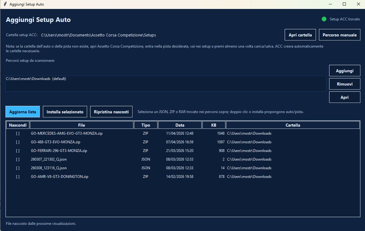 Aggiungi Setup Auto